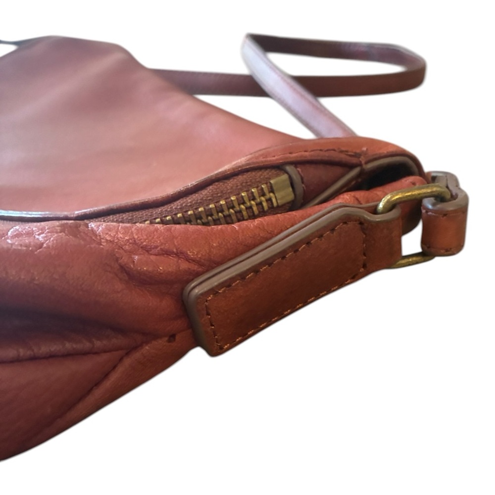 Margot New York "Adelle" Leather Zip-Flap Hobo Crossbody - Picture 6 of 8